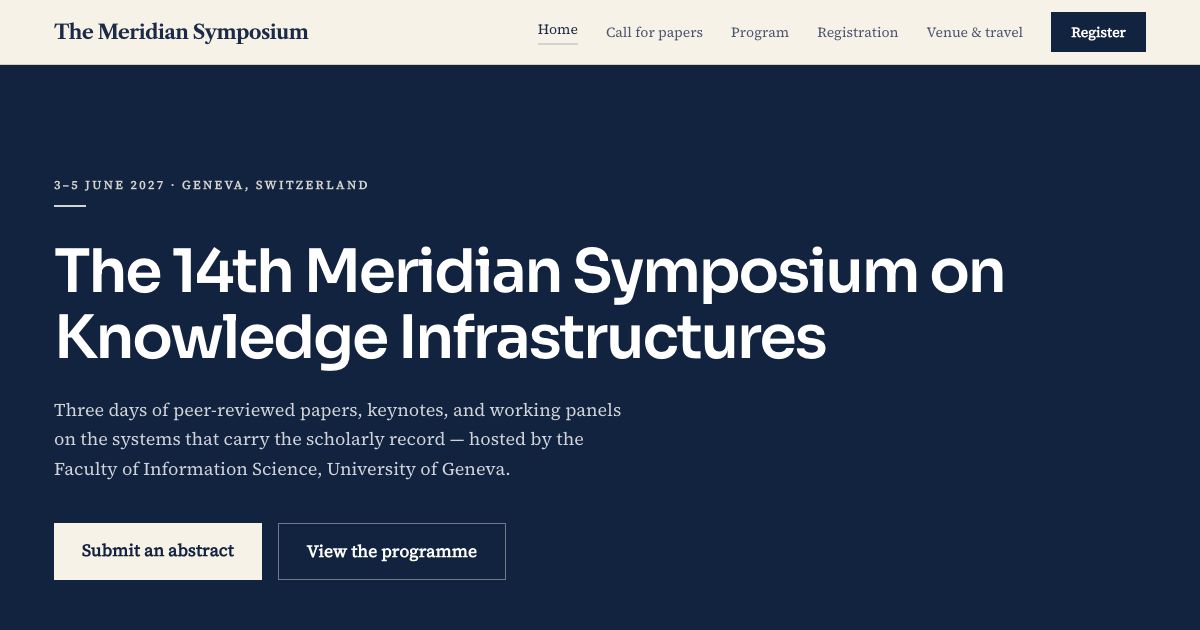 Academic Conference Website Template — home page screenshot