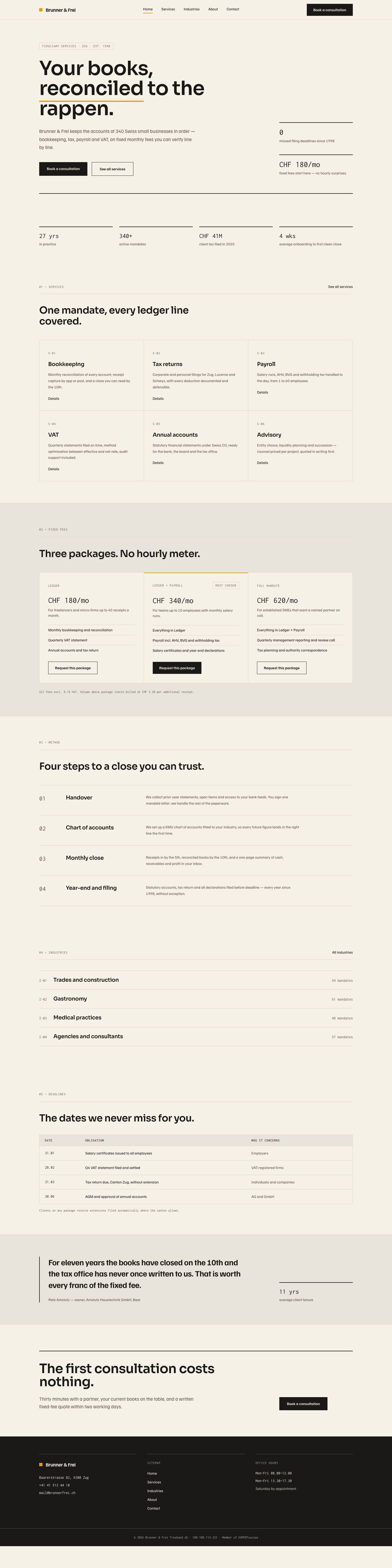 Accounting Firm Website Template — full page preview