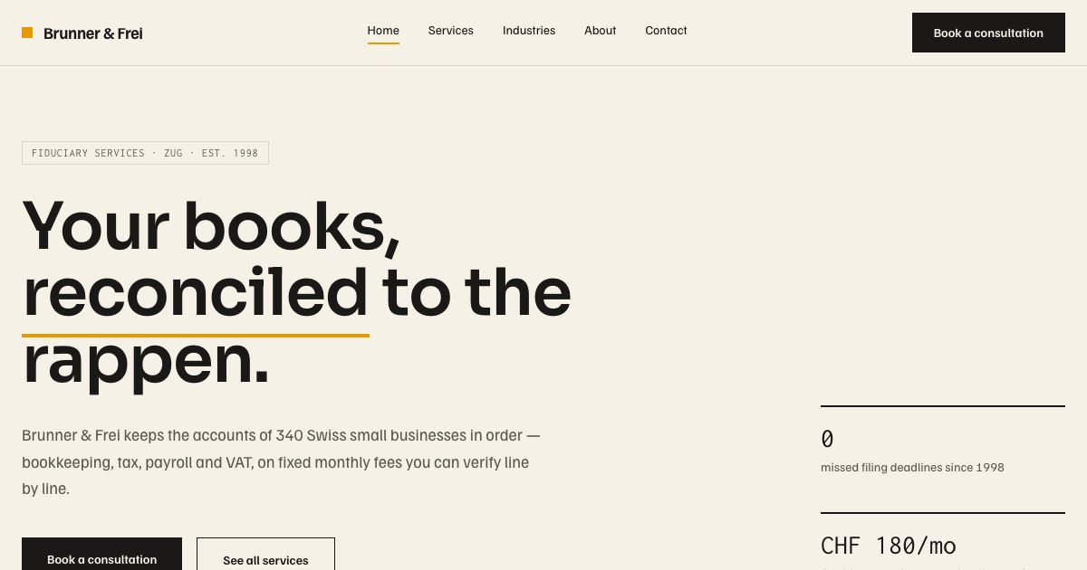 Accounting Firm Website Template — home page screenshot