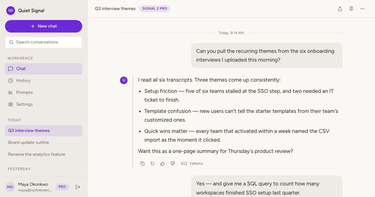 AI Chatbot UI Template — home page screenshot