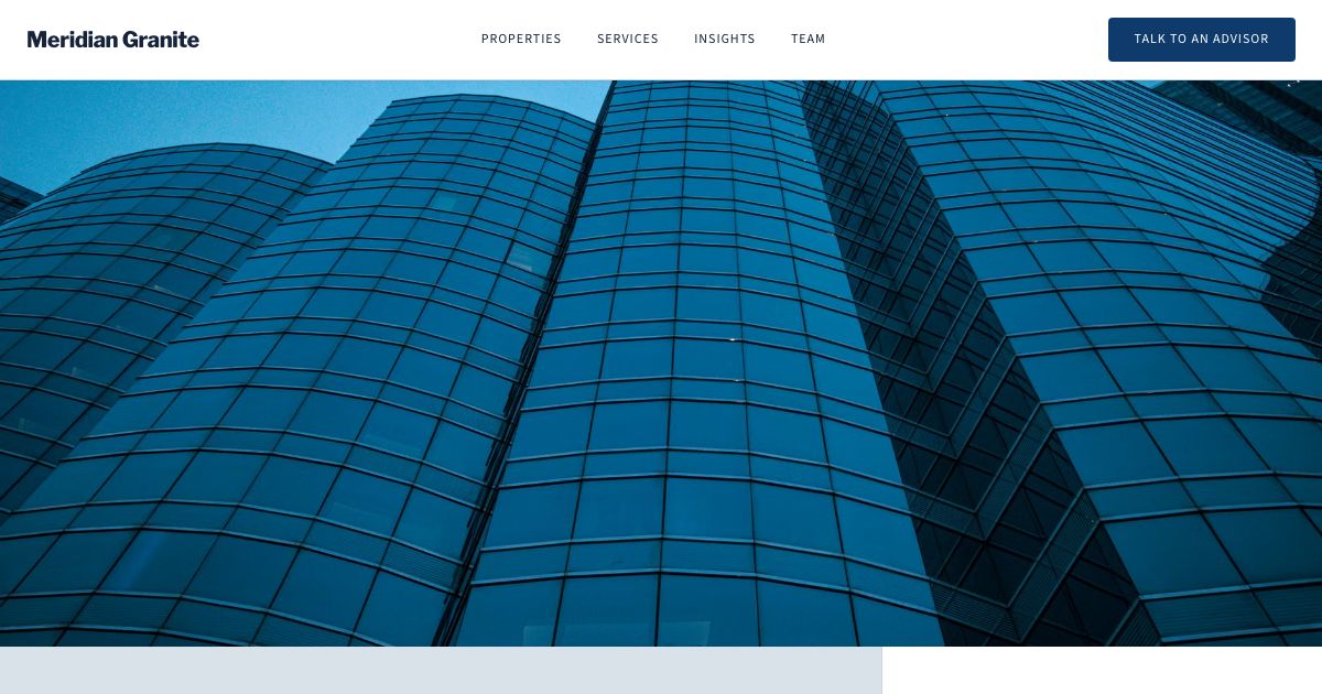 Commercial Real Estate Website — home page screenshot