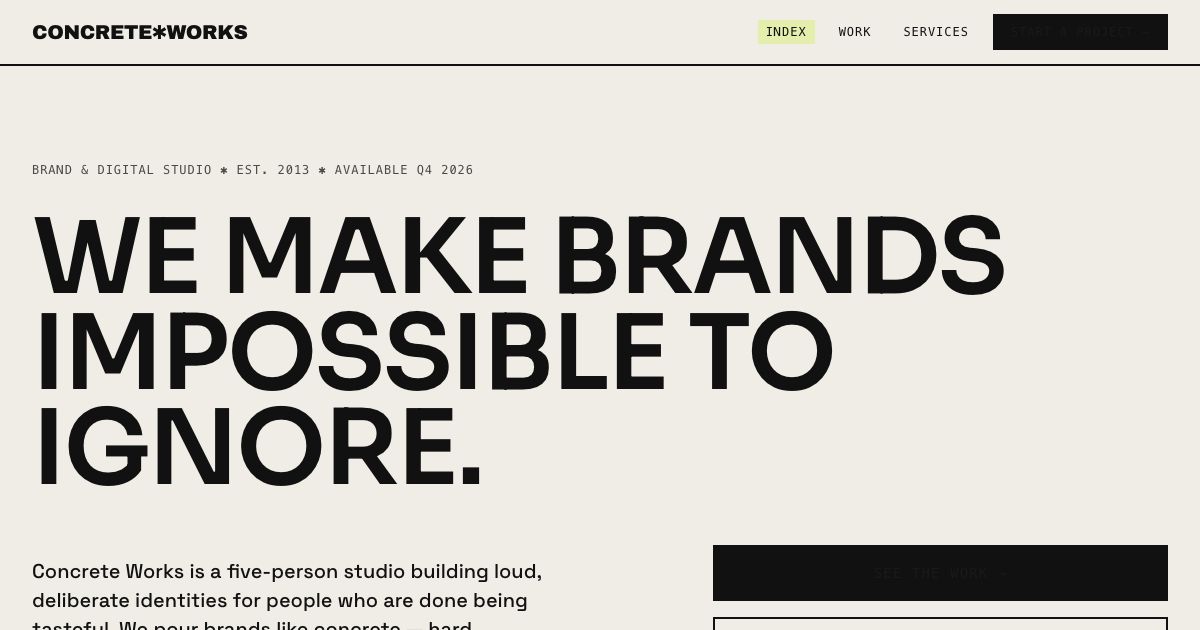 Creative Agency Website Template — home page screenshot