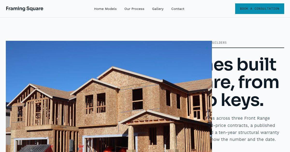 Home Builder Website Template — home page screenshot