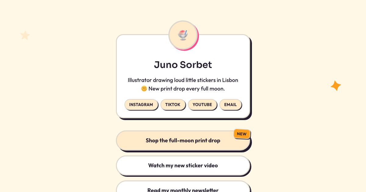 Sherbet Riot — home page screenshot